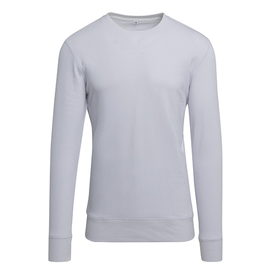 Bluza dresowa długa z okrągłym dekoltem BY010 - White