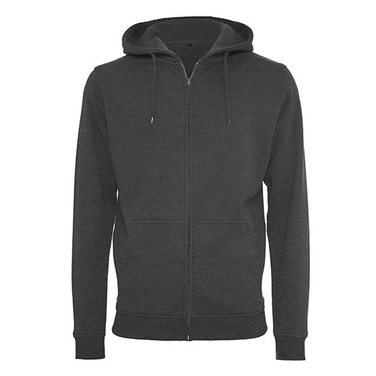 Bluza z Kapturem Szczotkowana BY012 - Charcoal (Heather)