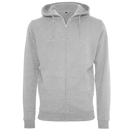 Bluza z Kapturem Szczotkowana BY012 - Heather Grey