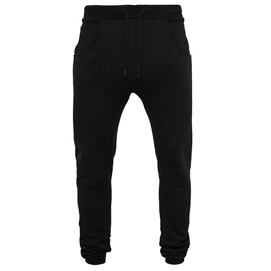 Spodnie Dresowe Slim Wewnatrz Szczotkowane BY013 - Black