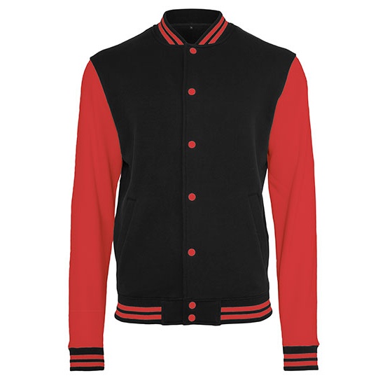 Bluza College Bawełna Poliester BY015 - Black & Red
