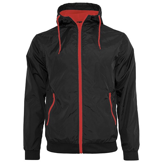 Kurtka wiatrówka BY016 - Black & Red