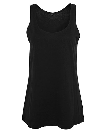 Top Damski Dlugi Bez Rekawow Bawelniany BY019 - Black