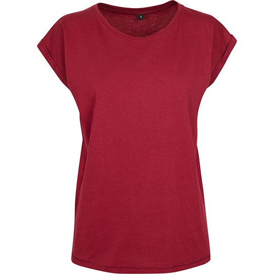 Koszulka Damska Dluga Bawelniana Jersey BY021 - Burgundy