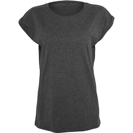 Koszulka Damska Dluga Bawelniana Jersey BY021 - Charcoal (Heather)