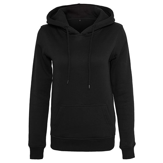 Długa damska bluza z kapturem BY026 - Black