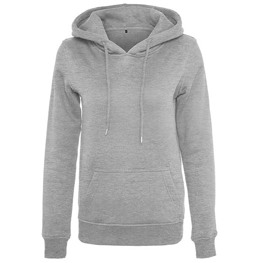 Bluza Dluga z Kapturem Szczotkowana BY026 - Heather Grey