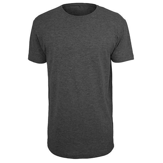 Koszulka Męska Długa Bawełniana BY028 - Charcoal (Heather)