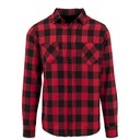 Koszula Meska Klasyczna Flanelowa BY031 - Black-Red