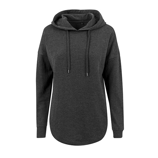 Bluza Damska Oversize French Terry BY037 - Charcoal (Heather)