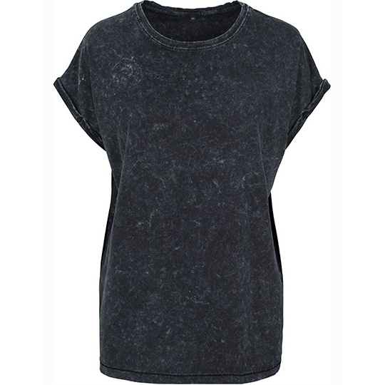 T-shirt Damski Oversize Bawelniany BY053 - Black