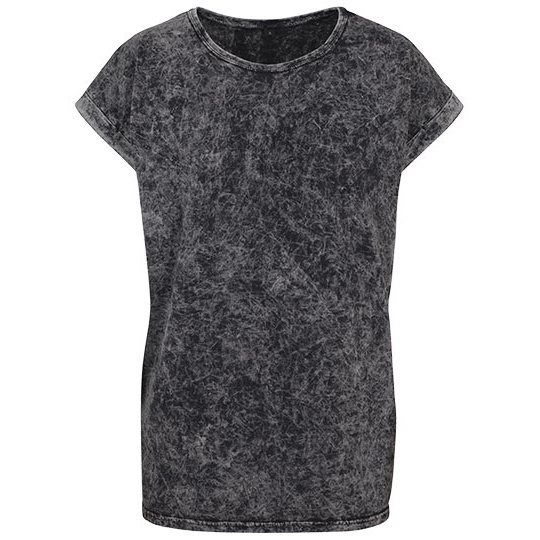 T-shirt Damski Oversize Bawelniany BY053 - Darkgrey White