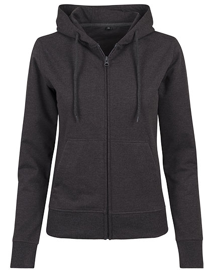 Damska bluza z kapturem BY069 - Charcoal (Heather)