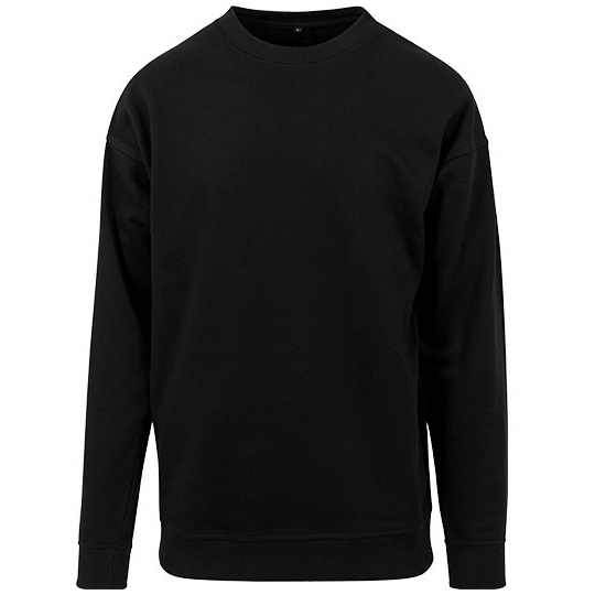 Bluza Klasyczna Obnizone Ramiona Bawelniana BY075 - Black