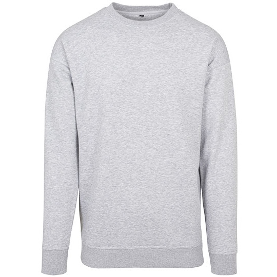 Bluza Klasyczna Obnizone Ramiona Bawelniana BY075 - Heather Grey
