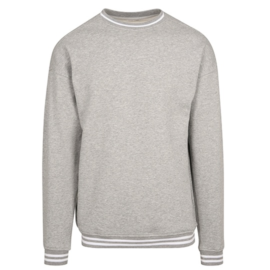 Bluza College Mieszanka Bawełny BY104 - Heather Grey & White
