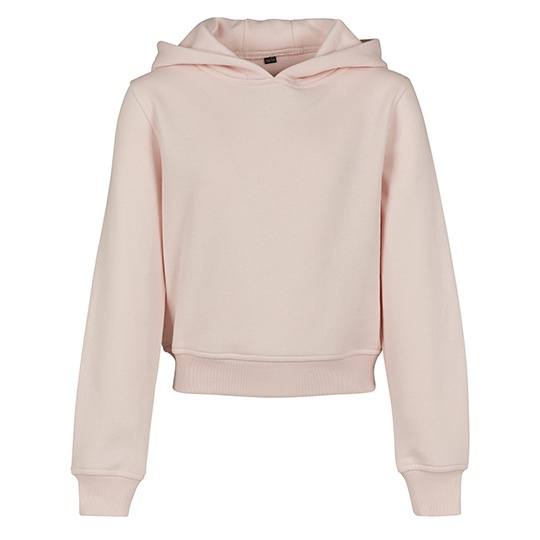 Dziewczeca krotka bluza z kapturem BY113 - Pink