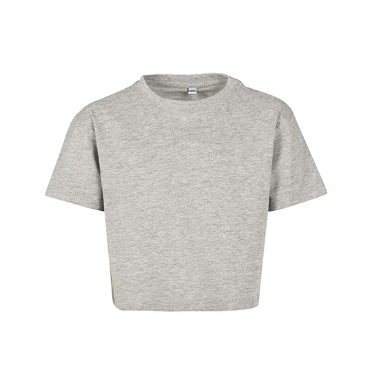 T-shirt Dziewczecy Krotki Bawelniany BY114 - Heather Grey