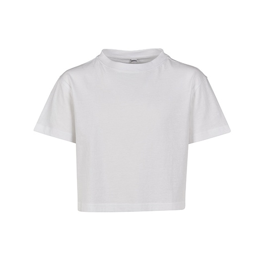 T-shirt Dziewczecy Krotki Bawelniany BY114 - White