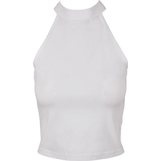 Krotki top damski ze stojka BY134 - White