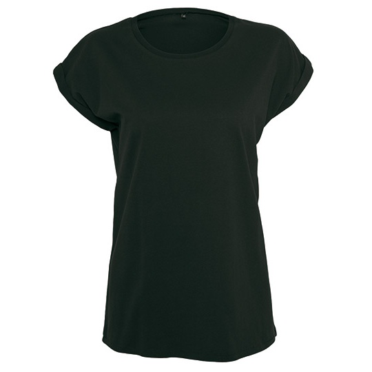 T-shirt Damski Dopasowany Bawelna Organiczna BY138 - Black