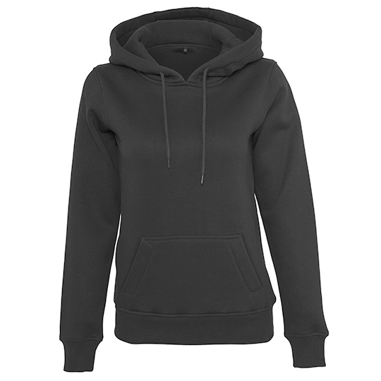 Bluza z kapturem Damska Slim Bawelna Organiczna BY139 - Black