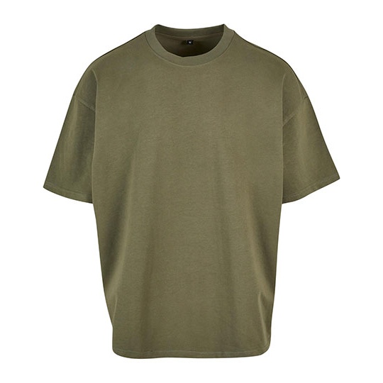 T-shirt Meski Oversize Gruby Material BY163 - Olive