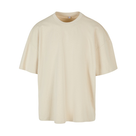 T-shirt Męski Oversize Gruby Material BY163 - Sand