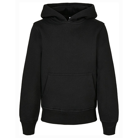 Bluza Dziecieca z Kapturem Bawelniana Szczotkowana BY185 - Black