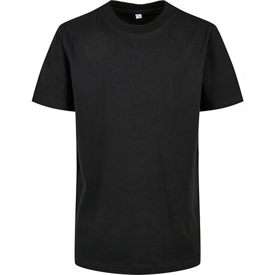 Dzieciecy T-shirt Klasyczny Prosty Bawelna Organiczna BY186 - Black
