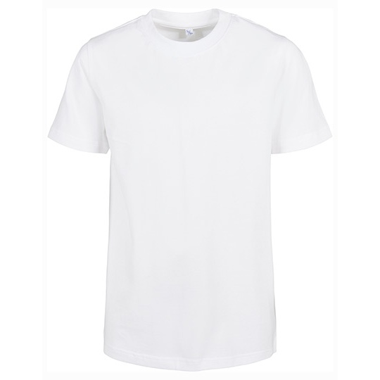 Dzieciecy T-shirt Klasyczny Prosty Bawelna Organiczna BY186 - White