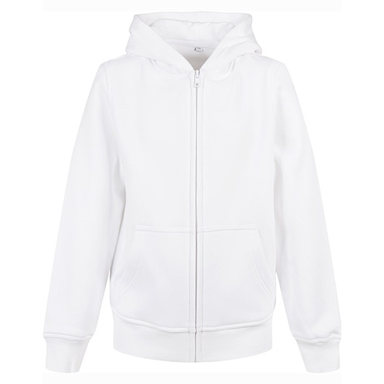 Dziecięca bluza zapinana z kapturem BY188 - White