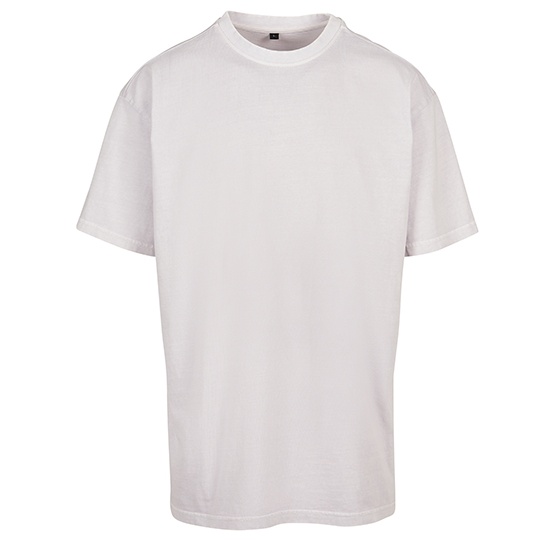 T-shirt Oversize Bawełniany Acid Wash BY189 - Soft Lilac