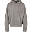 Bluza Oversize Bawełniana Acid Wash BY191 - Asphalt