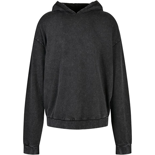 Bluza Oversize Bawelniana Acid Wash BY191 - Black