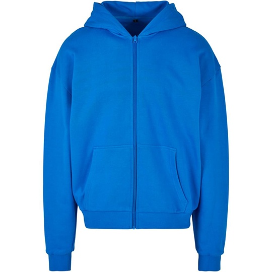 Bluza Oversize Bawelniana Frotte z Kapturem BY192 - Cobalt Blue