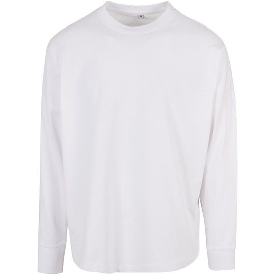 Koszulka z Długim Rękawem Oversize Bawełniana BY198 - White