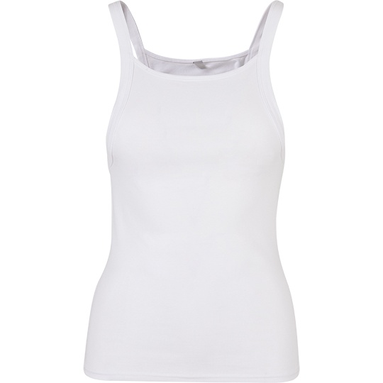 Top Damski Slim Fit Bawelniany Elastyczny BY209 - White