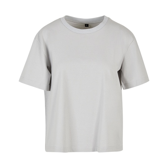 T-shirt Damski Oversize Bawelniany BY211 - Light Asphalt