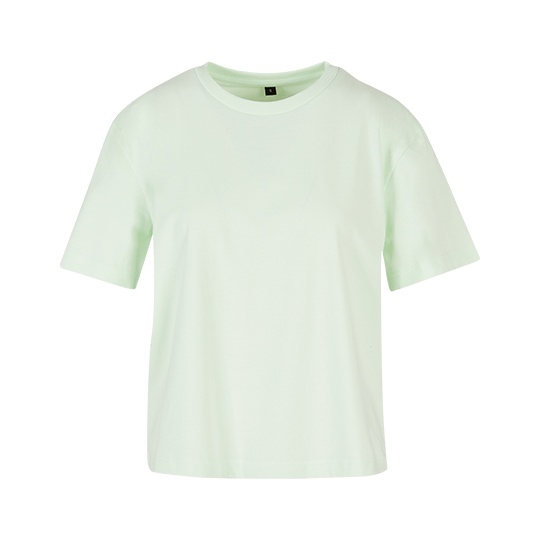 T-shirt Damski Oversize Bawelniany BY211 - Light Mint
