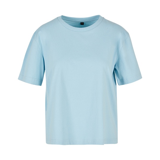 T-shirt Damski Oversize Bawełniany BY211 - Ocean Blue