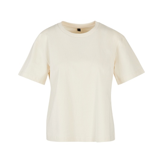 T-shirt Damski Oversize Bawelniany BY211 - White Sand