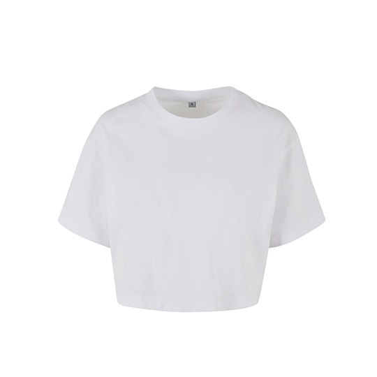 T-shirt Damski Krotki Oversize Bawelniany BY264 - White
