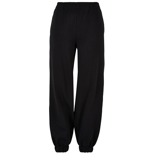 Spodnie Dresowe Damskie Luzny Kroj Bawelniane BY265 - Black