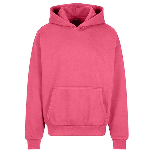 Bluza Oversize Szczotkowany Polar BY268 - Hibiskus Pink