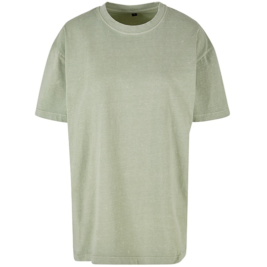 Damski T-shirt oversize BY270 - Soft Salvia