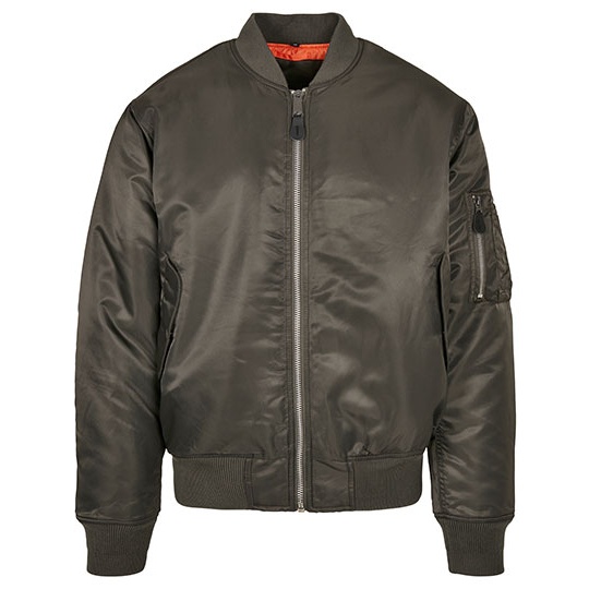Kurtka Bomber Meska Nylonowa z Kieszenia na Ramieniu BYB3149 - Anthracite