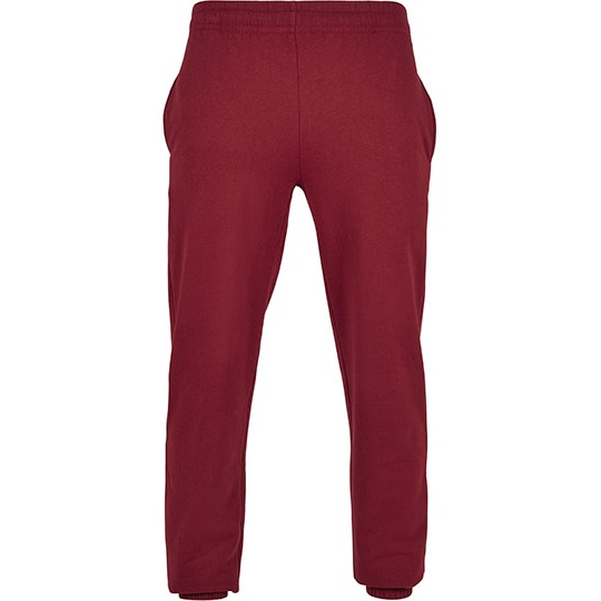 Spodnie Dresowe Klasyczne Mieszanka Bawelny Poliestru BYBB002 - Burgundy