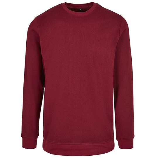 Bluza Klasyczna Bawelniano Poliestrowa Szczotkowana BYBB003 - Burgundy