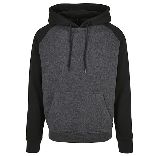 Bluza Raglanowa Bawelniana Poliestrowa BYBB005 - Charcoal & Black